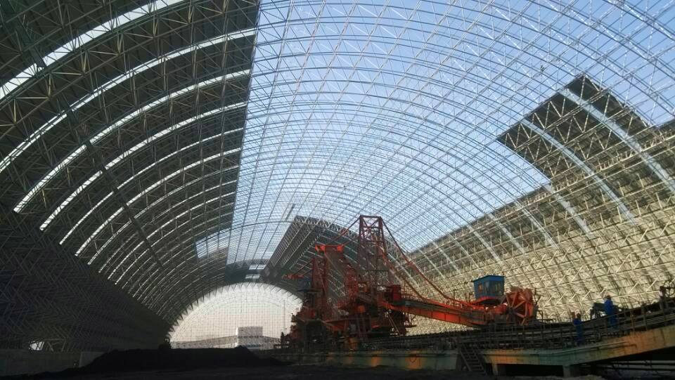 中材安徽水泥生产线煤棚(图1)